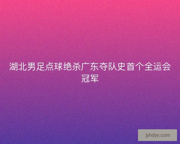 湖北男足点球绝杀广东夺队史首个全运会冠军